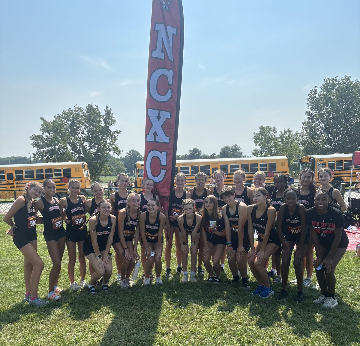 The North Central girls finish in third place at a very competitive Valley Kick with senior Kelsey Rehmel finishing 6th overall !