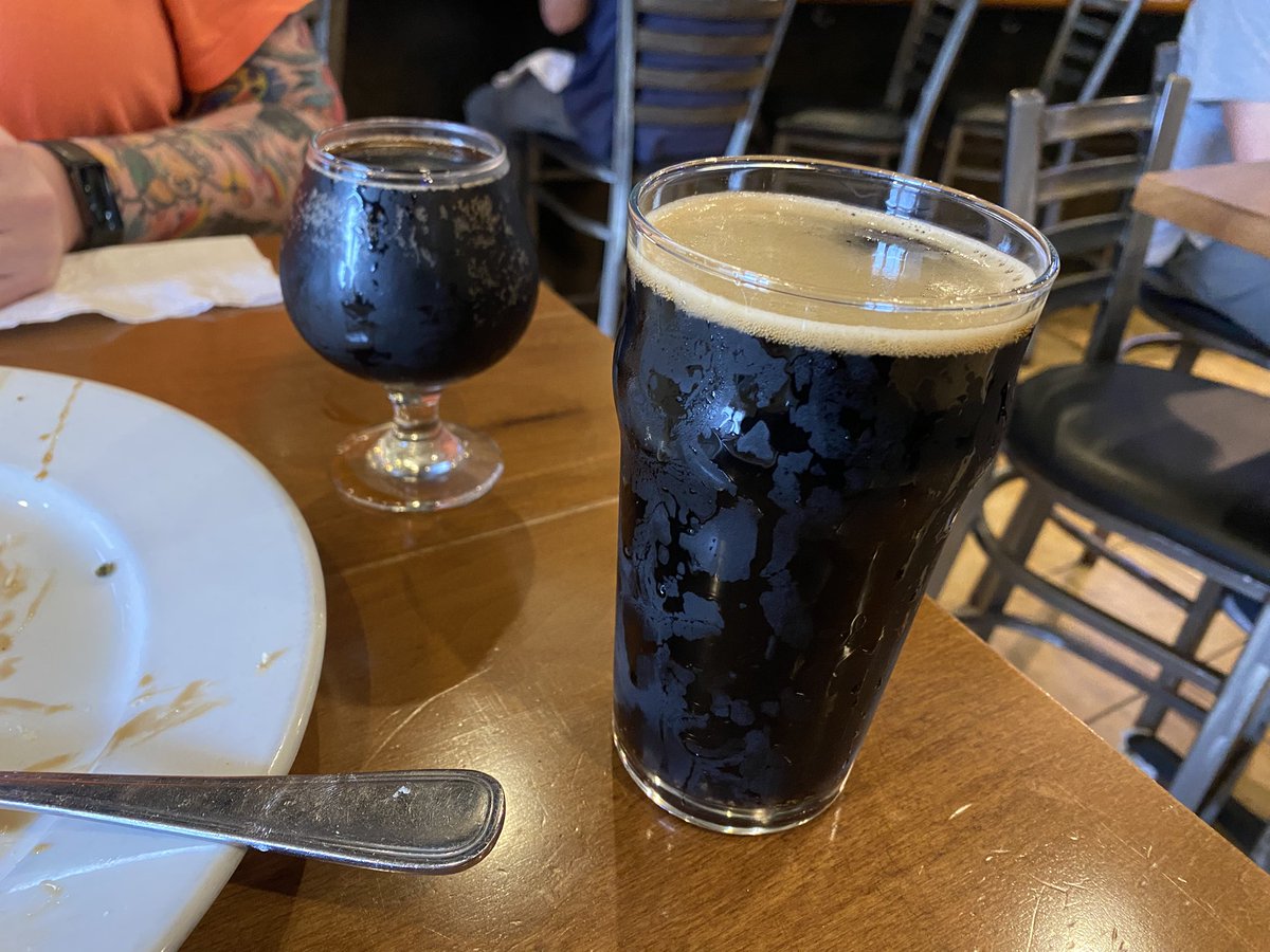 Crafting at the original Craft 96…. J Henry’s 

Beers!! <a href="/foundersbrewing/">Founders Brewing Co.</a> KBS Iced Latte - BA Imperial Golden Ale 11%
3 cheese bruschetta 
Bacon Gouda Mushroom burger with sweet potato fries 
More beers!!!
