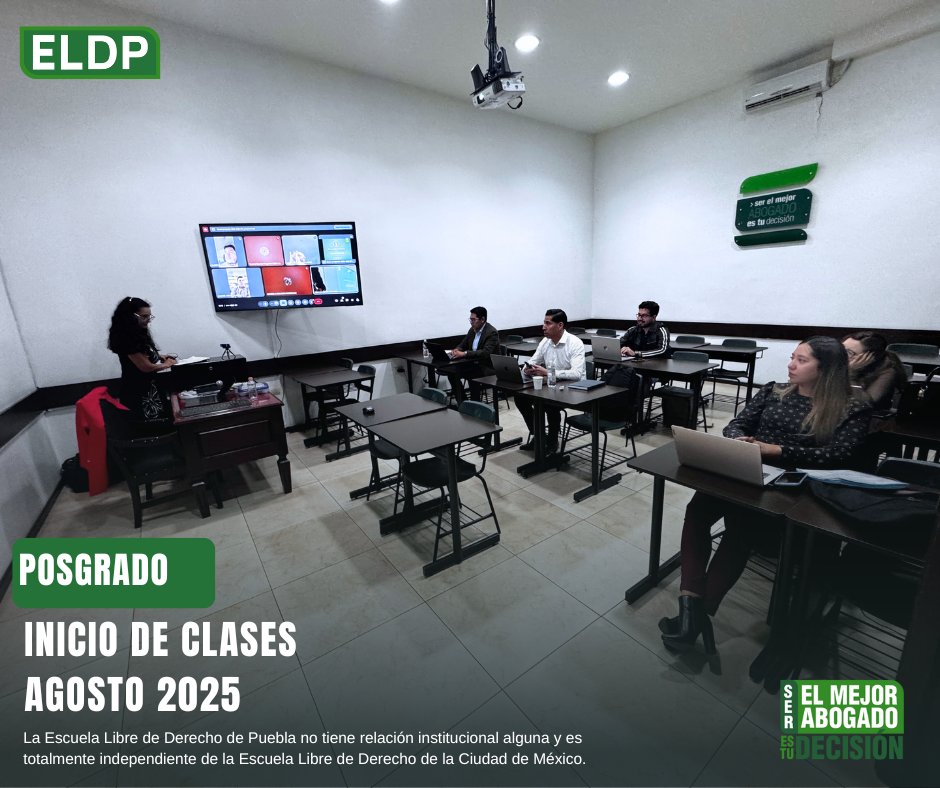 ELDPuebla's tweet photo. 🎓✨ ¡inicio de clases de Posgrado!
Deseamos a toda nuestra Comunidad Libre de maestrías y doctorado un excelente inicio de cursos.
Que este nuevo Ciclo Escolar 2025-2026 sea de grandes aprendizajes, crecimiento y logros académicos. 📚⚖
#PosgradoELDP #ComunidadLibre https://t.co/qjV2WJLe1O