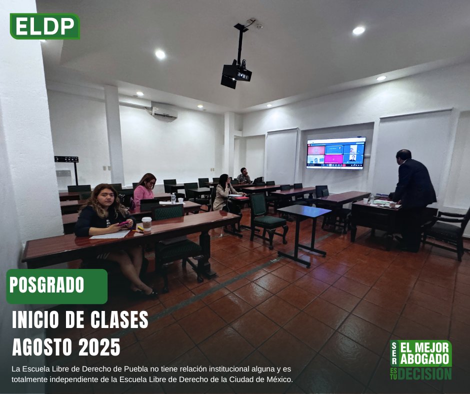 ELDPuebla's tweet photo. 🎓✨ ¡inicio de clases de Posgrado!
Deseamos a toda nuestra Comunidad Libre de maestrías y doctorado un excelente inicio de cursos.
Que este nuevo Ciclo Escolar 2025-2026 sea de grandes aprendizajes, crecimiento y logros académicos. 📚⚖
#PosgradoELDP #ComunidadLibre https://t.co/qjV2WJLe1O