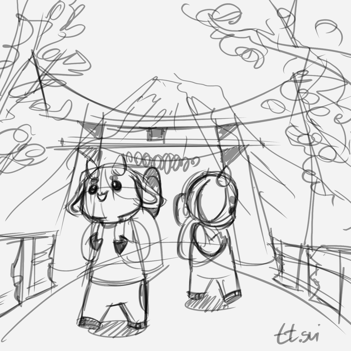CryptoNYx3's tweet photo. In my life, I have a thought of going to Japan and traveling to the foothills of Mount Fuji, the view of those beautiful sakura trees, the atmosphere of the region is wonderful here, I wanted to draw as if I was traveling with my friend, I hope you like it. @lamumudotxyz https://t.co/EK3iXIukch