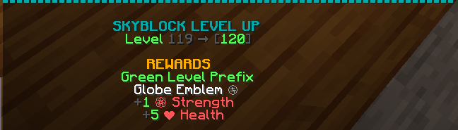 Level 120 in Skyblock