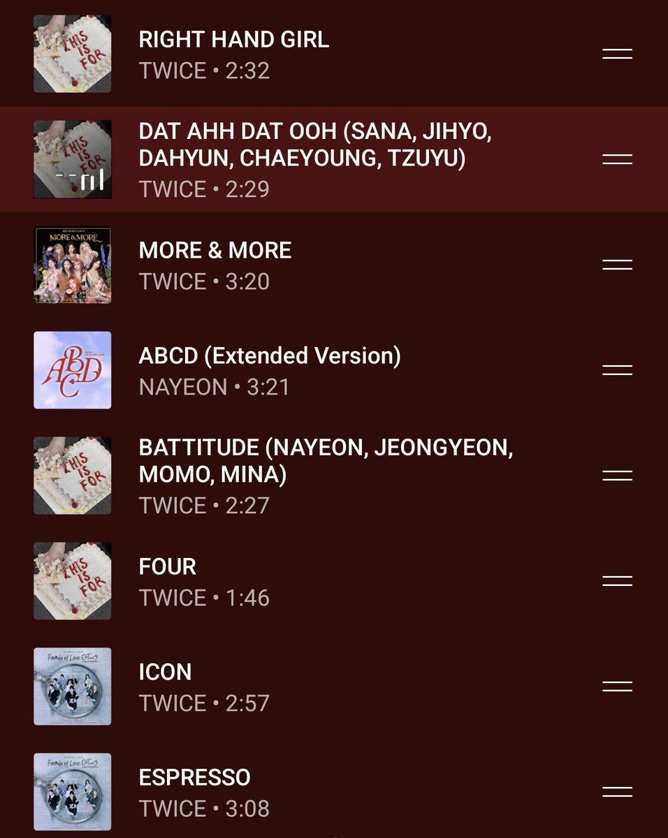 symphochannel's tweet photo. This playlist feels like stars have been aligned. 😍
#TWICE https://t.co/X9cXkbiN0w