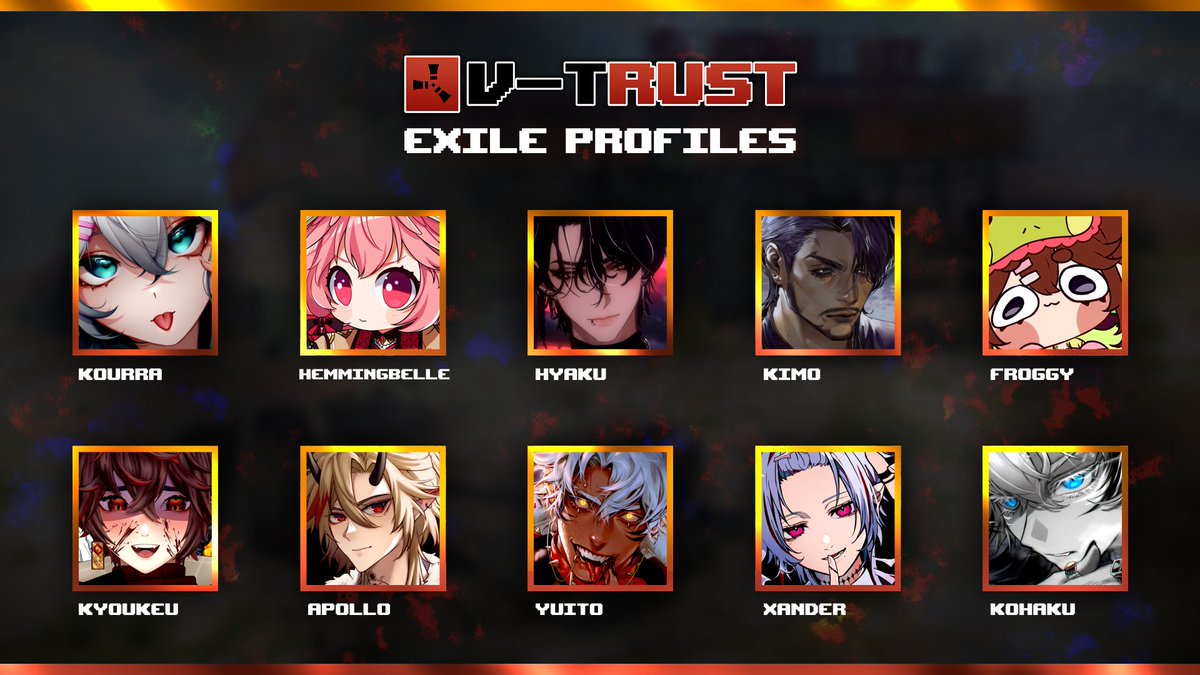 RealCamana (@realcamana) on Twitter photo Here comes wave 3 of the Exile files!
🐀<a href="/KourraVT/">Kourra | bRat Vtuber🐀✨</a>
🔖<a href="/hemmingbelle_/">Hemmingbelle 🔖🌿【Gen 0 CCVT】</a>
⛩️<a href="/HyakuVT/">Hyaku 🖤⛩️ | Golden Gambit</a>
✒️<a href="/KimoKoaa/">KIMO ✒️☠️ Golden Gambit</a>
🐸<a href="/froggyhoppin/">froggy | frog vtuber 🌷🐸</a>
🤎<a href="/kyoukeu/">Kyoukeu 🤎❤️ JULY 1 DEBUT</a>
🪲<a href="/ApolloLikesBugs/">Apollo 🪲☀️ PARTNER PUSH</a>
🏁<a href="/Yuitansss/">🏁✨Yuito✨🏁Golden Gambit</a>
🩸<a href="/XanderZubu/">XANDER🩸🎶【lucid ☁️】</a>
🐯<a href="/HyoumaKohaku/">Kohaku🐯💙【globie】</a>
Welcome to the V-Trust Server! Here comes wave 3 of the Exile files!
🐀<a href="/KourraVT/">Kourra | bRat Vtuber🐀✨</a>
🔖<a href="/hemmingbelle_/">Hemmingbelle 🔖🌿【Gen 0 CCVT】</a>
⛩️<a href="/HyakuVT/">Hyaku 🖤⛩️ | Golden Gambit</a>
✒️<a href="/KimoKoaa/">KIMO ✒️☠️ Golden Gambit</a>
🐸<a href="/froggyhoppin/">froggy | frog vtuber 🌷🐸</a>
🤎<a href="/kyoukeu/">Kyoukeu 🤎❤️ JULY 1 DEBUT</a>
🪲<a href="/ApolloLikesBugs/">Apollo 🪲☀️ PARTNER PUSH</a>
🏁<a href="/Yuitansss/">🏁✨Yuito✨🏁Golden Gambit</a>
🩸<a href="/XanderZubu/">XANDER🩸🎶【lucid ☁️】</a>
🐯<a href="/HyoumaKohaku/">Kohaku🐯💙【globie】</a>
Welcome to the V-Trust Server!