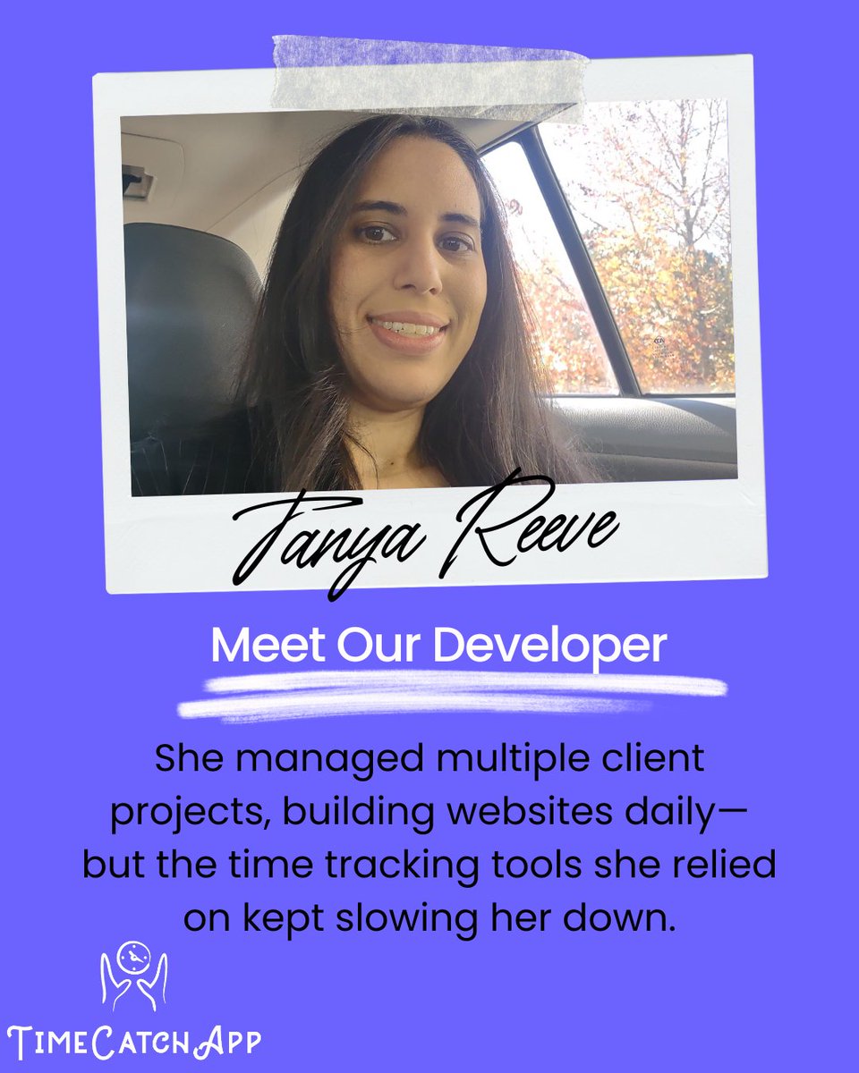 TimeCatchEasy's tweet image. 👧Meet the developer behind @TimeCatchEasy - Tanya!  She realized time tracking was actually wasting time.

She needed a tool that worked with her—not against her.

So she built one.
💡A time tracker that pauses, switches, makes notes, and tracks details