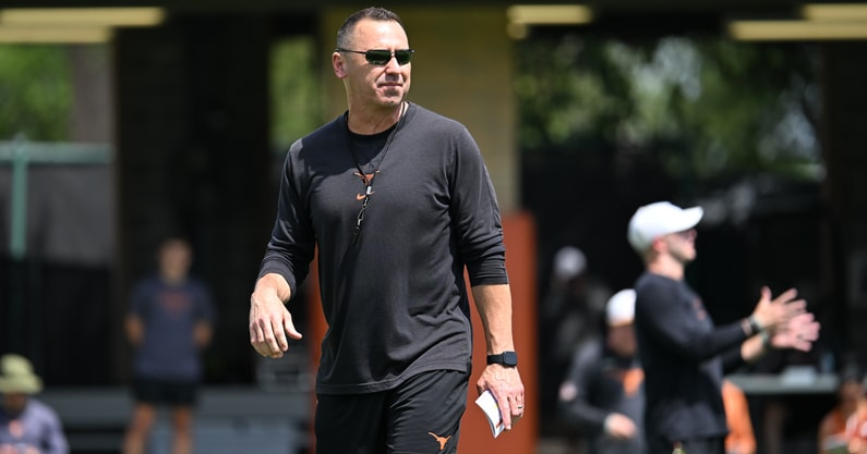 InsideTexas's tweet photo. *Arch Manning improving as camp goes on
*Jaydon Chatman did his job
*Trevor Goosby update
*Freshman WRs continuing to make plays
*Assignment sound defense 
*Rotation at S on the 1st team 

Insider intel from Texas' Saturday scrimmage via @EricNahlin (On3+): https://t.co/QPjtD9tGcS

Need the latest Texas intel? Join IT for just $1 at the link above!