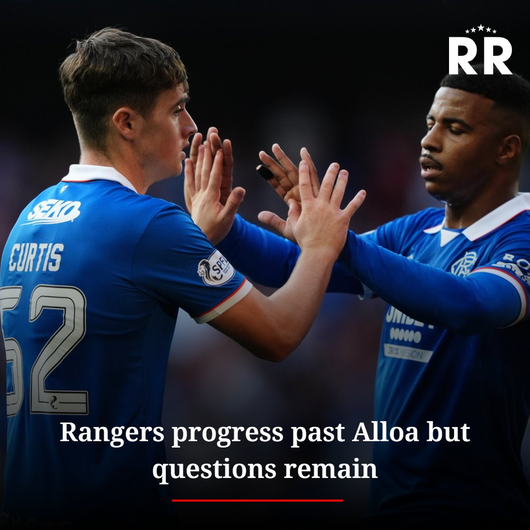 RangersReview55's tweet photo. Rangers are in the next round of the League Cup after a 4-2 win over Alloa - but they didn't make it easy for themselves.

On a day featuring plenty of questionable defending, Curtis, Tavernier, Fernandez and Bajrami got the goals.

⤵️ @JoshuaBarrieRR 

https://t.co/IeXbVeJrKi https://t.co/3NDMOylewa