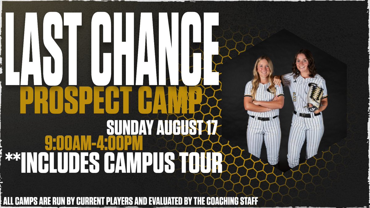 !!!!Camp registration ends at MIDNIGHT!!!! 

There are just a few spots left to fill until we reach capacity! 

If you want the chance to work with great coaches and great players, sign up now at the link below ⬇️ <a href="/EState_Softball/">Emporia State Softball</a>  #StingersUp 🐝

esuhornetsoftballcamps.com