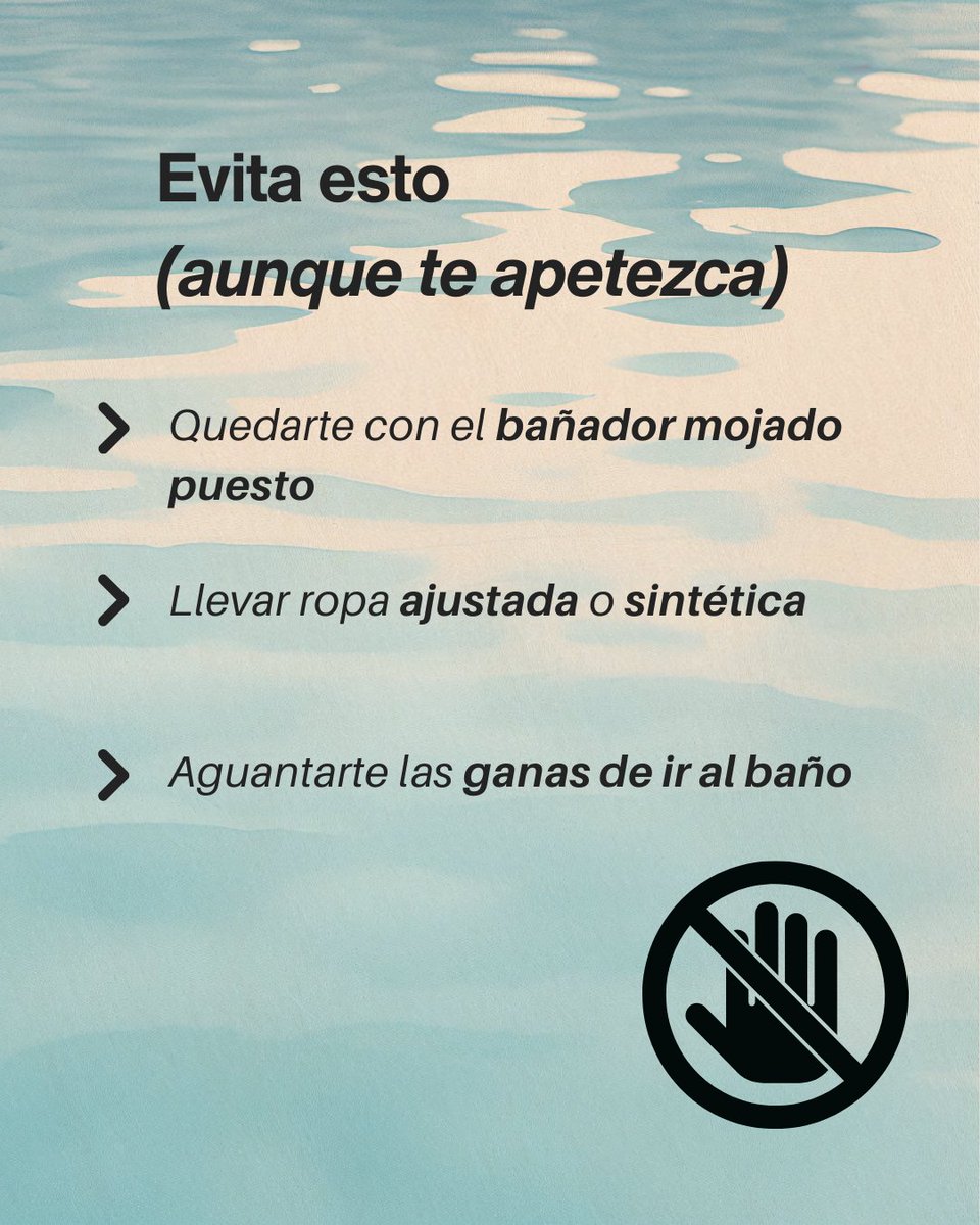 farma2go's tweet photo. 💥 ¿Primeras molestias al hacer pis?
En verano, la cistitis es más común de lo que parece… pero también más fácil de frenar.
🚫 Evita quedarte con el bañador mojado
🩲 Di no a la ropa ajustada o sintética
⌛ Y nunca te aguantes las ganas de ir al baño https://t.co/ulHiax6n7U