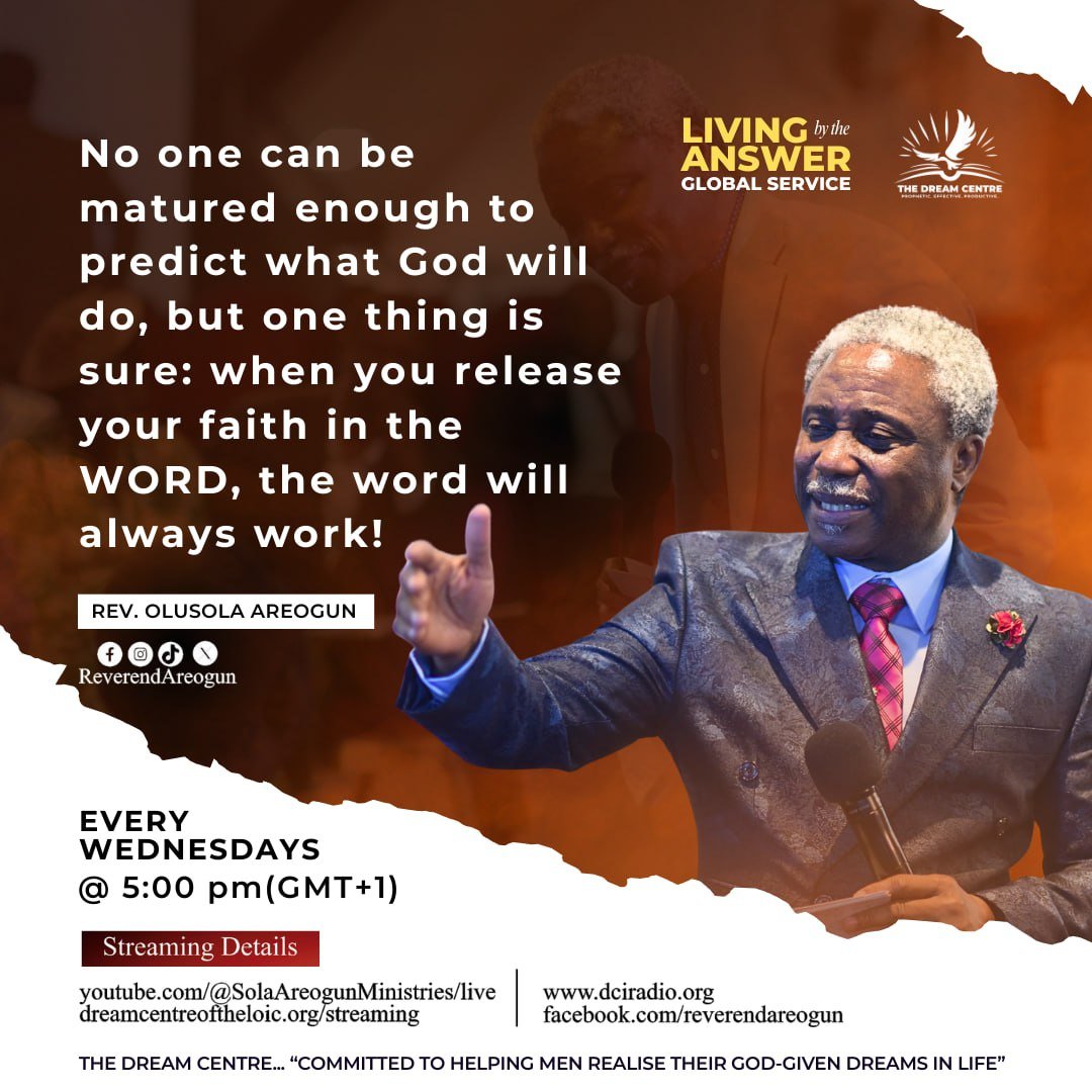🔥 THE WORD ALWAYS WORKS! 🔥

No one is matured enough to predict what God will do — but one thing is certain:
📖 When you release your faith in the WORD, the WORD will always work!
Faith is not theory. Faith is action. Faith is releasing God’s Word over your situation until