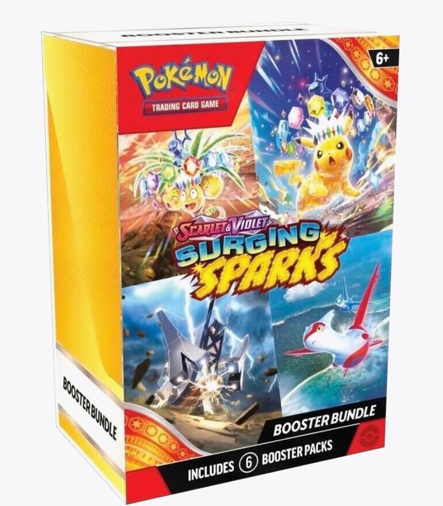 Pokemon Surging Sparks Booster bundle will be available at GameStop today!