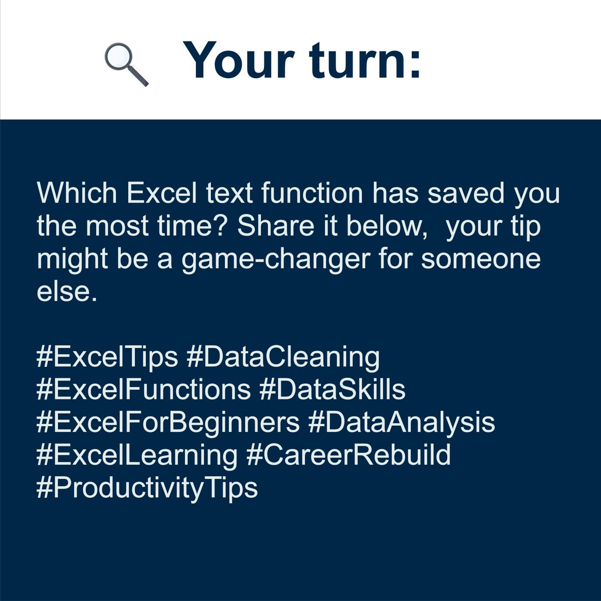 ADUN_Stats's tweet image. Clean data builds trust.
What’s your #1 Excel data cleaning hack?
#DataSkills #ExcelLearning #CareerRebuild