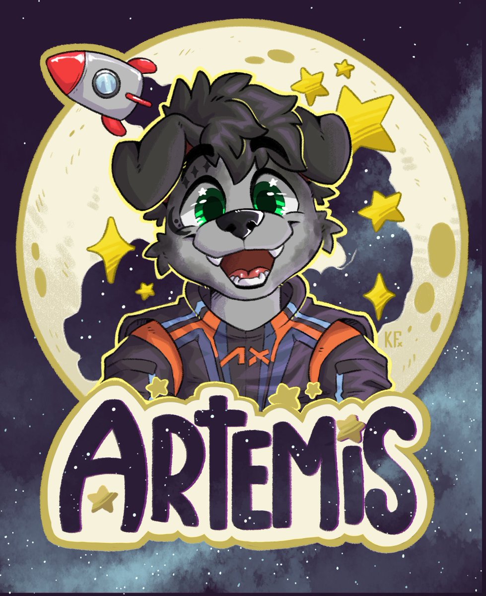 Artemis Badge!! 🌙 🚀

Badge commission for Artemis! hehe which is giving its first use in Texas Furry Siesta hehe
