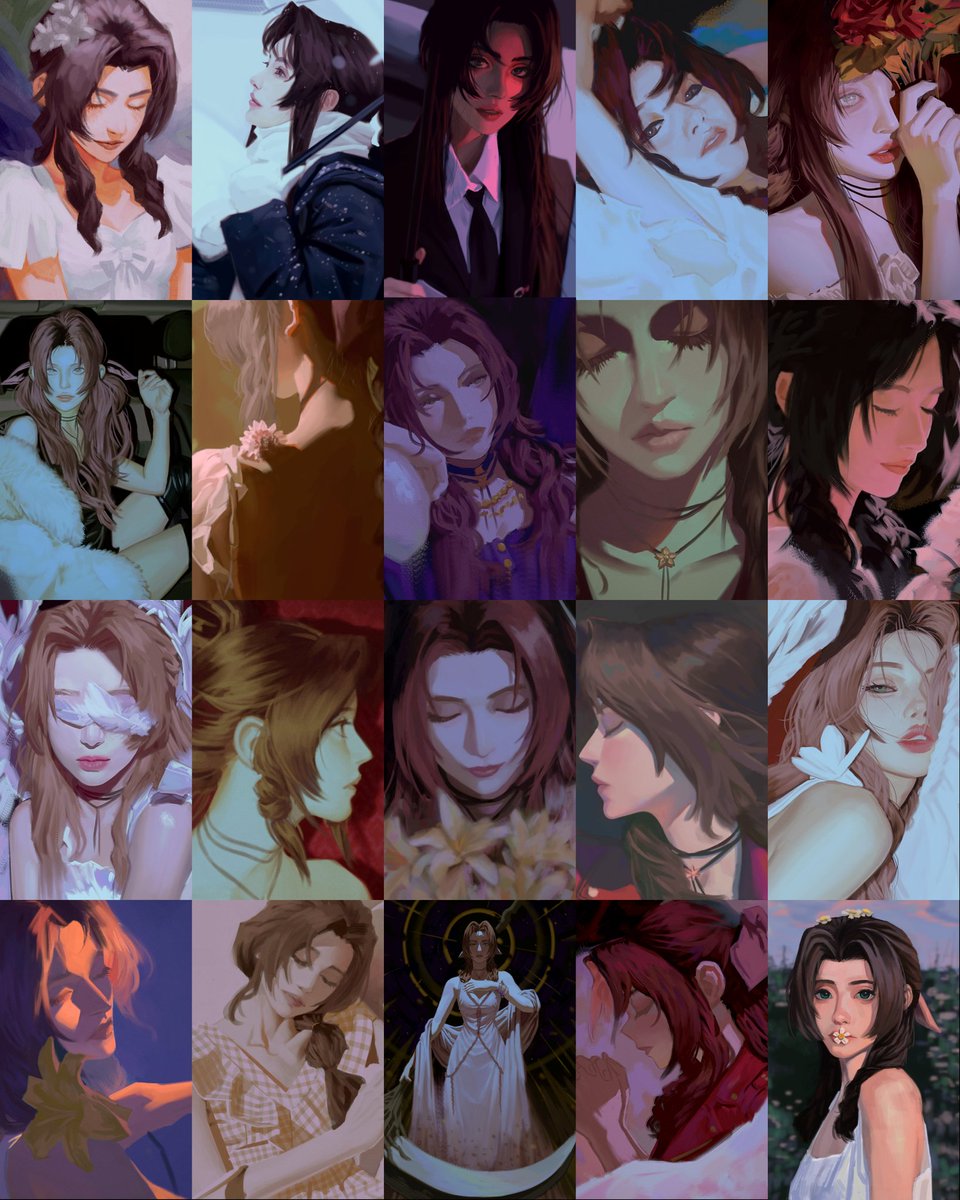 jeseni_'s tweet photo. Behold. The great wall of Aerith https://t.co/m74fYToirZ