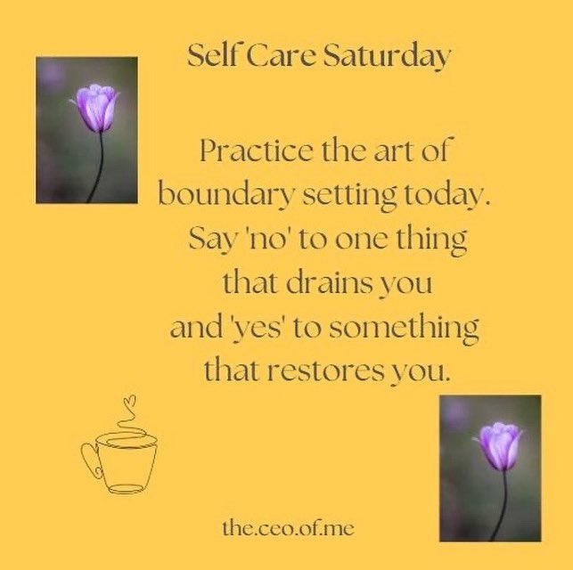AliceHocker's tweet image. #theceoofme #selfcaresaturday #boundarysetting #empoweredwomen #selfcare ❤️