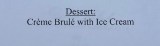 Truly shocking revelations! 

Who serves Ice cream with crème brulé?!?!