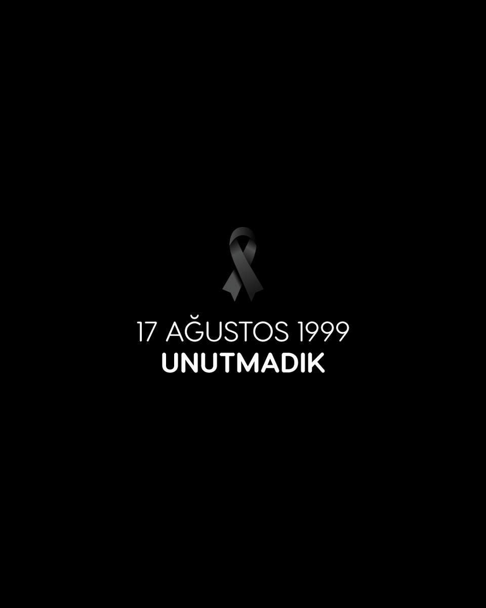 26 yıl önce yaşanan 17 Ağustos 1999 Depremi'nde hayatını kaybeden vatandaşlarımızırahmetle anıyor, yakınlarına sabır diliyoruz. Acısını hala yüreğimizde taşıyor, dayanışmanın gücüne inanıyoruz.