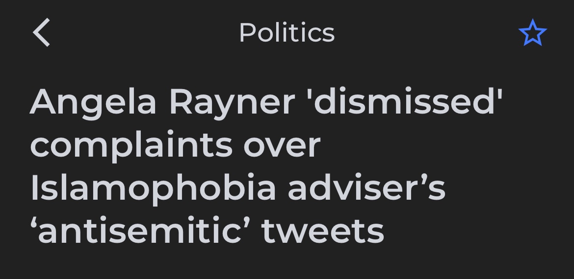 🚨 NEW: Angela Rayner is accused of brushing aside complaints about antisemitic tweets from her Islamophobia adviser.

So Labour preaches “zero tolerance”… except when it’s their own side?
Antisemitism, brushed under the carpet — again.

Different faces. Same rotten Labour