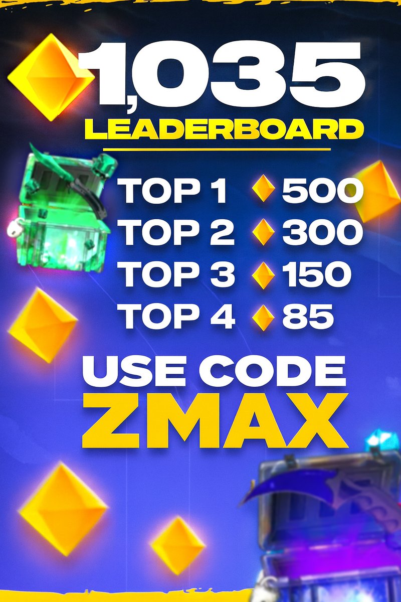 ZmaxGiveaways's tweet photo. 💎Clashgg 1035C Leaderboard 

📢https://t.co/BbCTZxWG5p (Use Code ZMAX) 
🏆 DM me for exclusive deposit bonus 
👉Check your wagers on https://t.co/0Lu9z5E0rh 

💰Extra $30 For Random Rt + Tag 

⏰Ends in 13 days! 
#clashgg #CS2Giveaway #CSGOGiveaway #giveaway #CryptoGiveaway #CS2 https://t.co/Mby10WqyhW