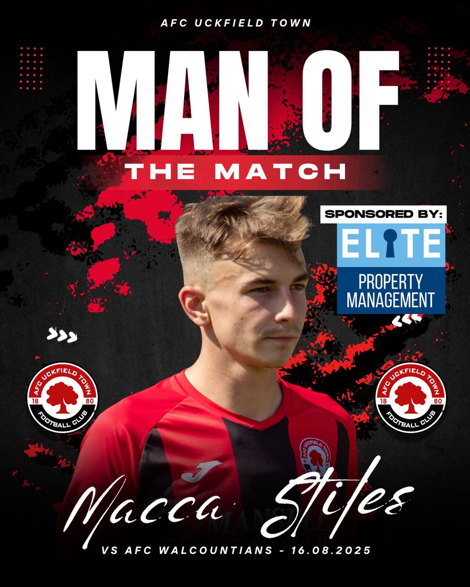 AfcUckfieldTown's tweet photo. A battling point at The Oaks for AFC Uckfield Town 💪🌳
In a tightly contested 0-0 draw against AFC Walcountians, it was Macca Stiles who earned Man of the Match honours, showing unmatched desire and focus, and making a crucial last-ditch tackle late on to secure the clean sheet! 🧱🛡️
👏 A real warrior’s performance at the back, top work, Macca!
#AFCUckfieldTown #ManOfTheMatch #MaccaStiles #TheOaks #CleanSheetMentality #NonLeagueGrit
