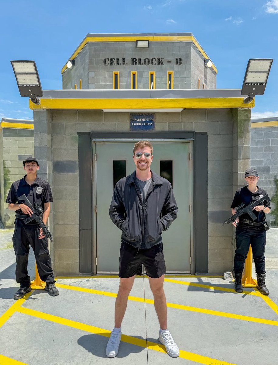 Dear <a href="/MrBeast/">MrBeast</a>, you built a prison with real guards and a convict who stayed in it for 100 days Insane! But what if I told you I have an even crazier idea? Think: a real bank, real cops, real cash. The full concept is ready in my docs.