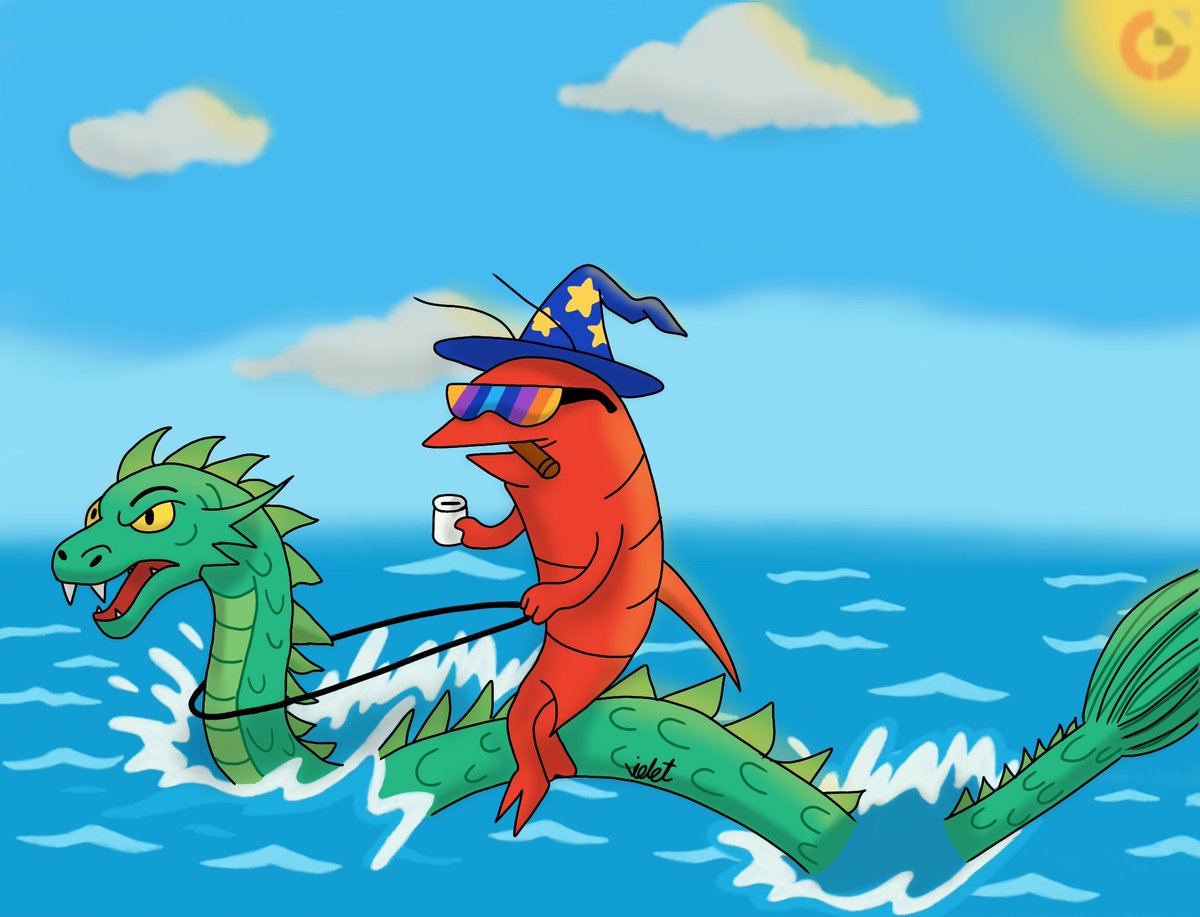 197banafshe's tweet image. Riding the waves with my Sea Serpent 🐉🌊
Nothing can stop a shrimp wizard with rainbow shades &amp;amp; magic vibes ⚡🦐
@Shrimpers_nft
#Shrimpers #anomacode