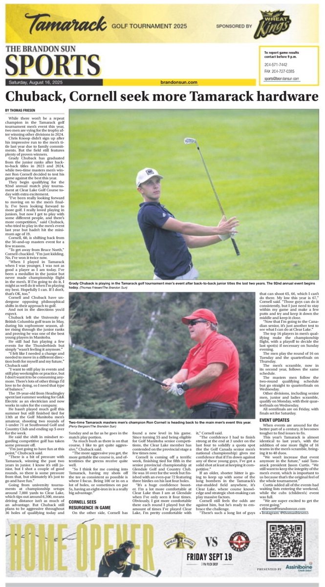 It's <a href="/TheTamarack_/">The Tamarack Golf Tournament</a> week.

For stories and updates on the event, follow my Instagram: thomasfriesen5