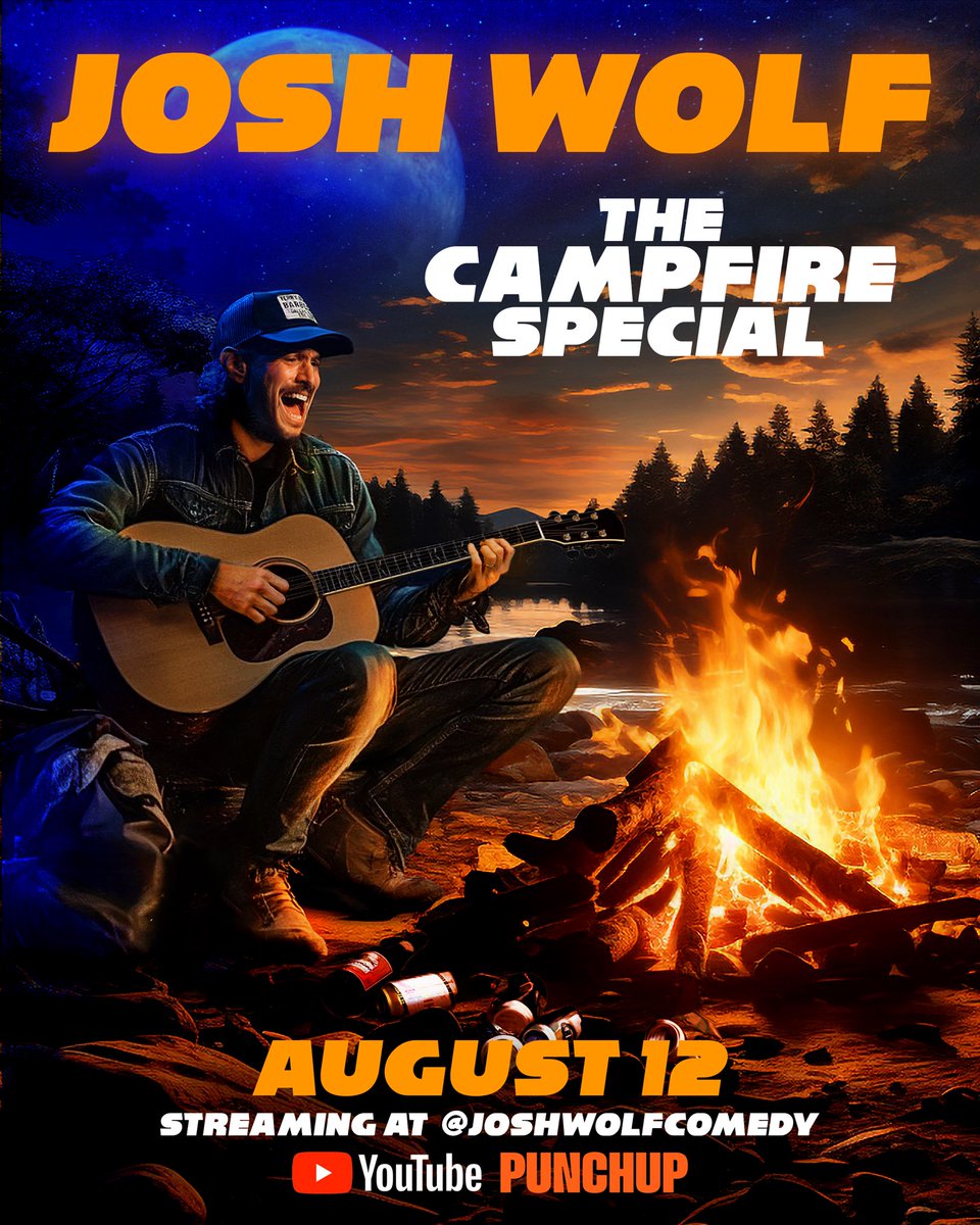ryansickler's tweet photo. Watch @joshwolfcomedy new special, The Campfire Special, on YouTube now!
https://t.co/kU5cGp6ZzW https://t.co/P9OOQtYqpM