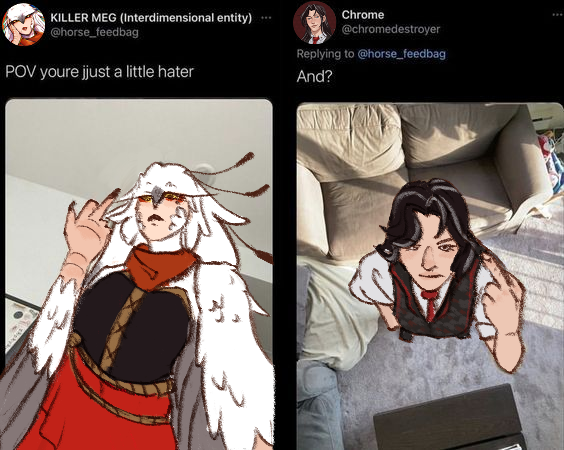 he's just a little hater (featuring @KieronGamesX1O5 's lad Vincent)