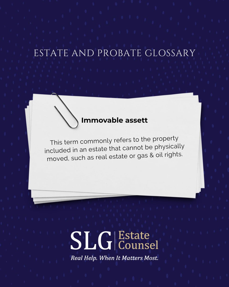 Brad_P_Scott's tweet image. 📚 Legal Term of the Week: Immovable Asset 🏠

What does it mean when something is “immovable”?

Think land, buildings, or anything permanently attached to the earth. You can’t pack it up and walk away with it.

#LegalGlossary #KnowYourRights #ImmovableAssets  #ScottLawGroup