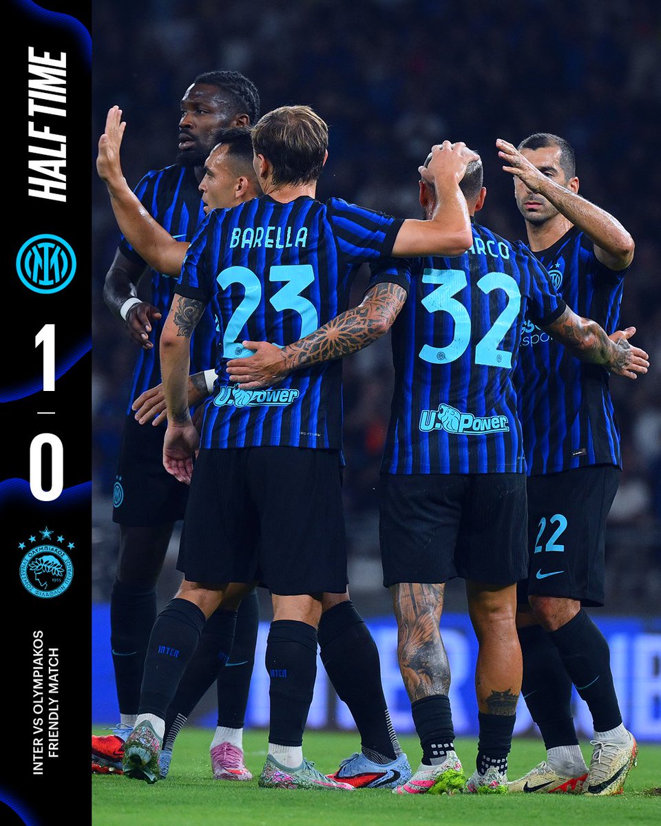 Finisce il primo tempo di #InterOlympiacos ⏸️

#ForzaInter
