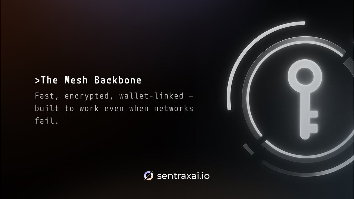 📡 Building the Mesh Backbone

The Sentrax messenger is being engineered as a blockchain-authenticated peer-to-peer mesh. Messages move device to device through multi-hop routing over Bluetooth and WiFi Direct, fully encrypted and leaving no metadata.

Identity is tied directly