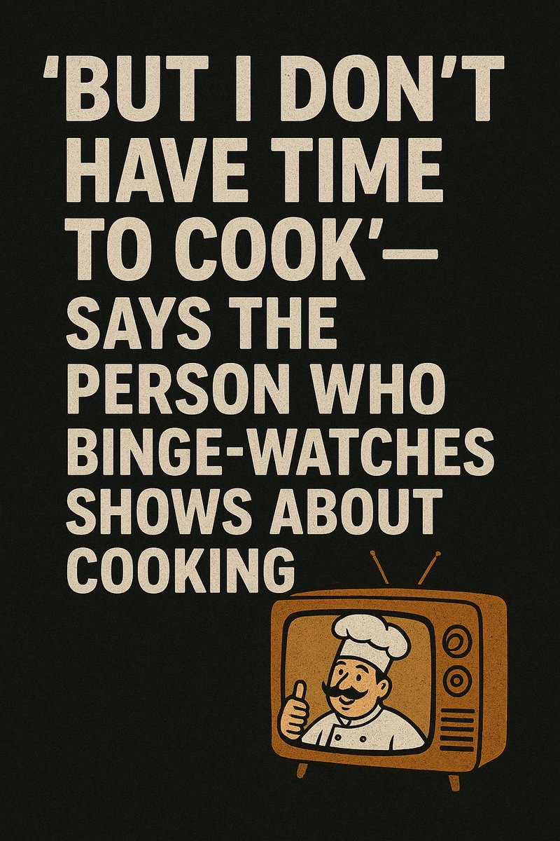 BodyShockerLife's tweet image. “But I don’t have time to cook” — says the person who binge-watches shows about cooking. #NoExcuses #PaleoWins