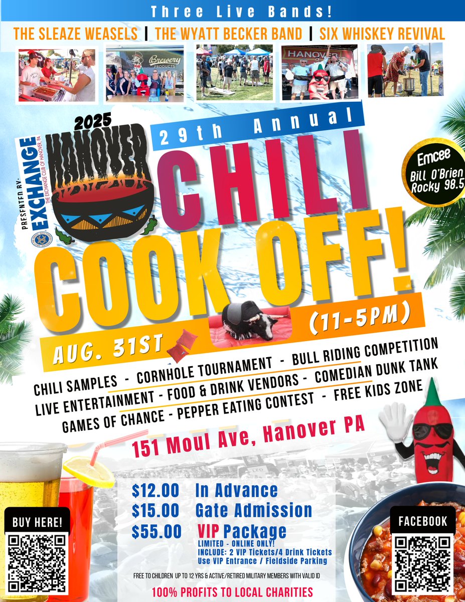 XCHanover's tweet photo. Two weeks from tomorrow, Sunday, August 31st from 11AM to 5 PM are 151 Moul Ave. Hanover, PA.
COME OUT AND HAVE SOME FUN, WHILE SUPPORTING LOCAL CHARITIES. https://t.co/I53YIcyBsv