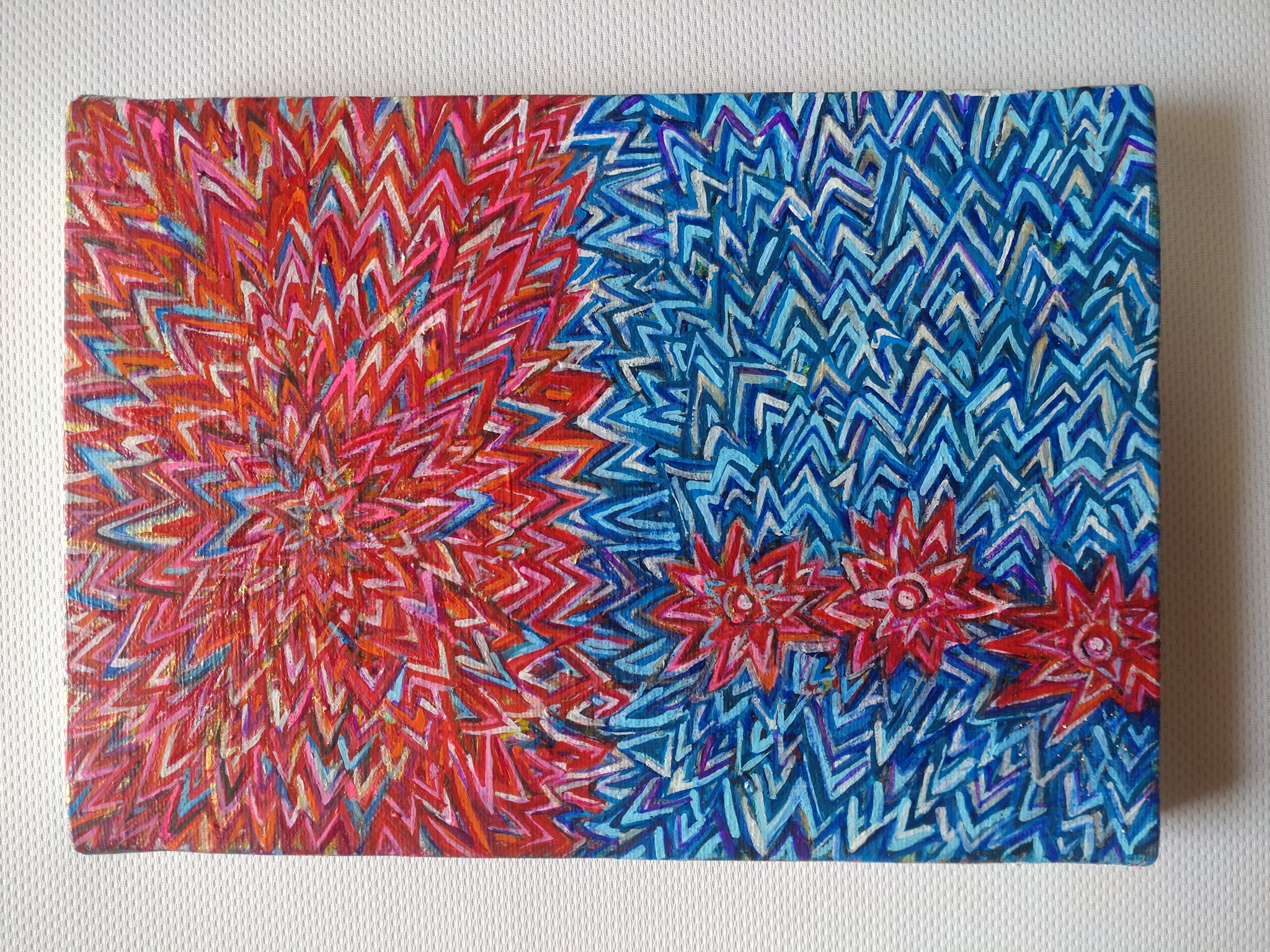 カーキャッチャー　アクリル画　原画 カーキャッチャー アクリル画 原画