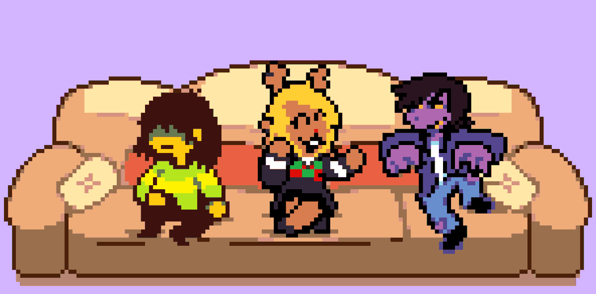 Charafan8's tweet photo. Krusielle!
Recently got into spriting, i think i did good for my second time #Deltarune #pixelart #art https://t.co/0GsPAtTpTu