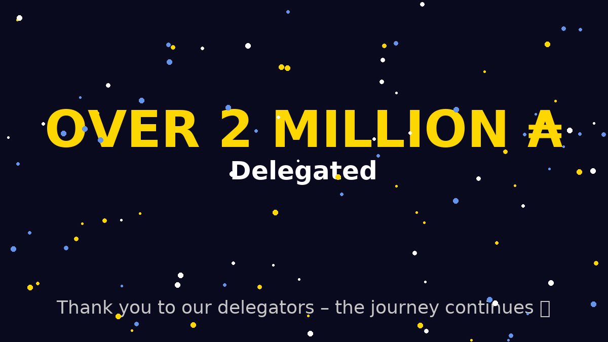 EPOCH (@epochpool) on Twitter photo 🚨 LFG Alert 🚨
Over 2 MILLION ₳ delegated to the No stress dRep! 👇 
drep1y2t3t35yx7j8nnh3wkqn2zzhgwqksksn85zv62pjrwzjawczwgyv7
Thank you for trusting in me to put in the work  🙌
#Cardano #ADA #Staking 🚨 LFG Alert 🚨
Over 2 MILLION ₳ delegated to the No stress dRep! 👇 
drep1y2t3t35yx7j8nnh3wkqn2zzhgwqksksn85zv62pjrwzjawczwgyv7
Thank you for trusting in me to put in the work  🙌
#Cardano #ADA #Staking