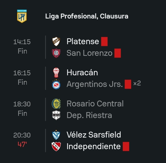 Temita serio el de las rojas, parece la primera B nacional esto