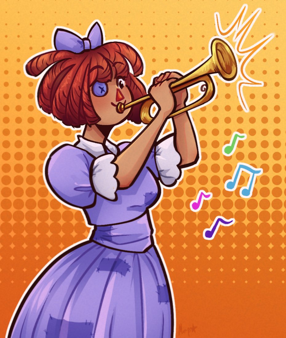 Mepphington's tweet photo. give her her bugle back 🗣️🗣️
thank you for the fun stream to the host @AshNicholsArt!!

#tadcfanart #tadc @JustTheClippy https://t.co/q2nroFq0sZ