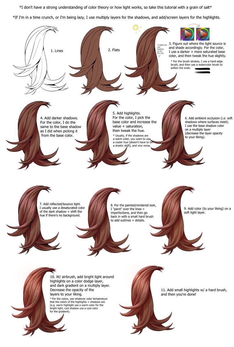 how I "render" hair when I'm not being lazy