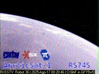 Received 2 repeated images SSTV in Robot36 satellite ARCTICSAT-1 (RS74S), Orbit 9067. #sstv #amsat #cubesat #cubesats