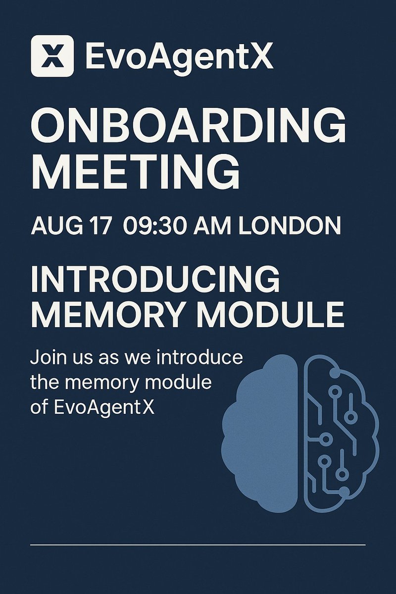 There will be an onboarding meeting for developers interested in the memory module of EAX today. Join our discord channel to find the meeting link!