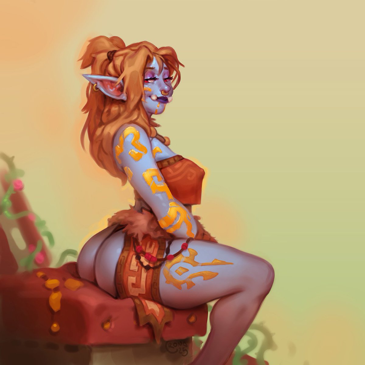 💖Artwork for @artio13.bsky.social
#worldofwarcraft #troll #horde