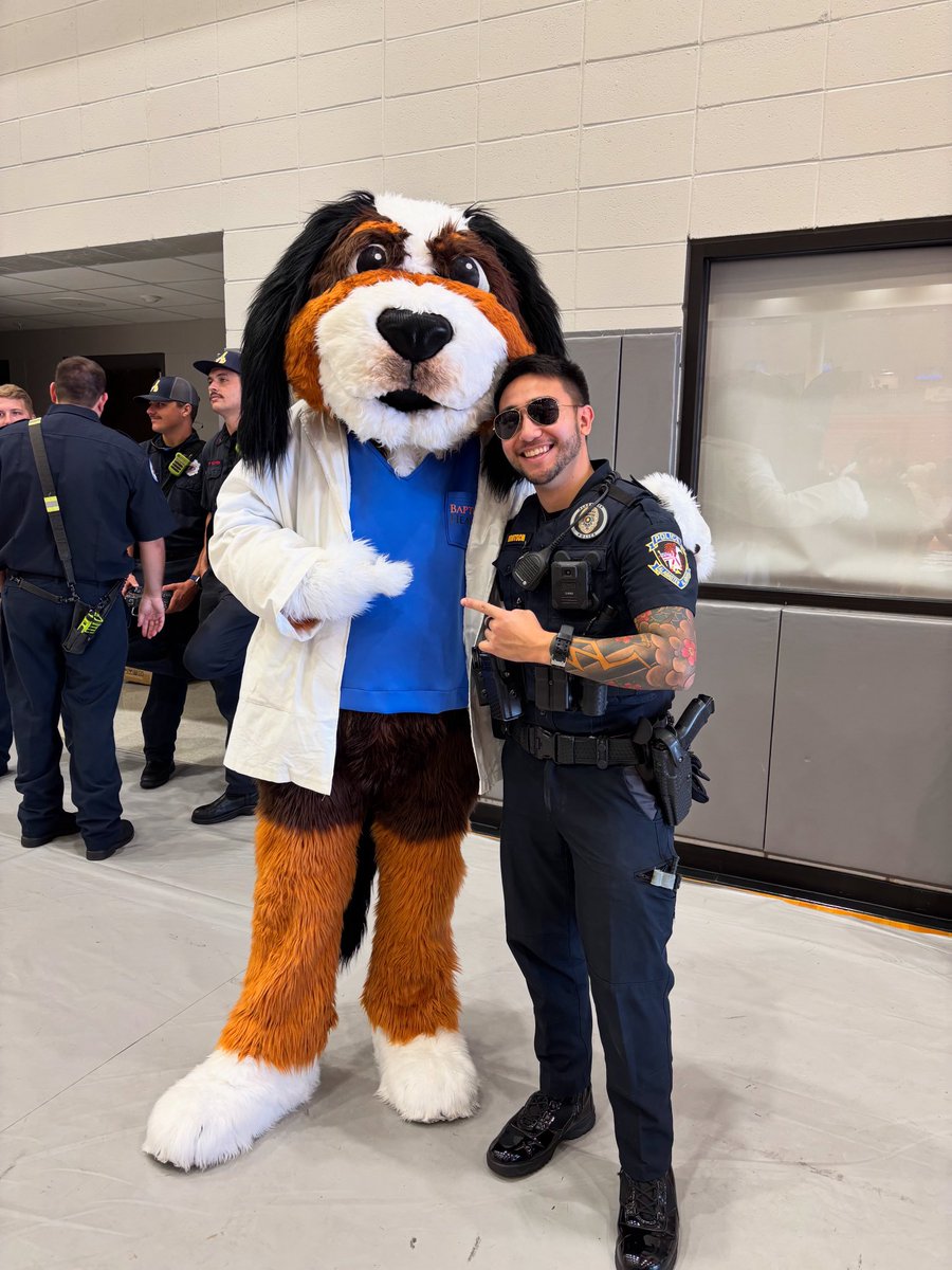 Had a great day at the Health Fair with Officer Krutsch and Scrubs from Shelby Baptist Medical Center!