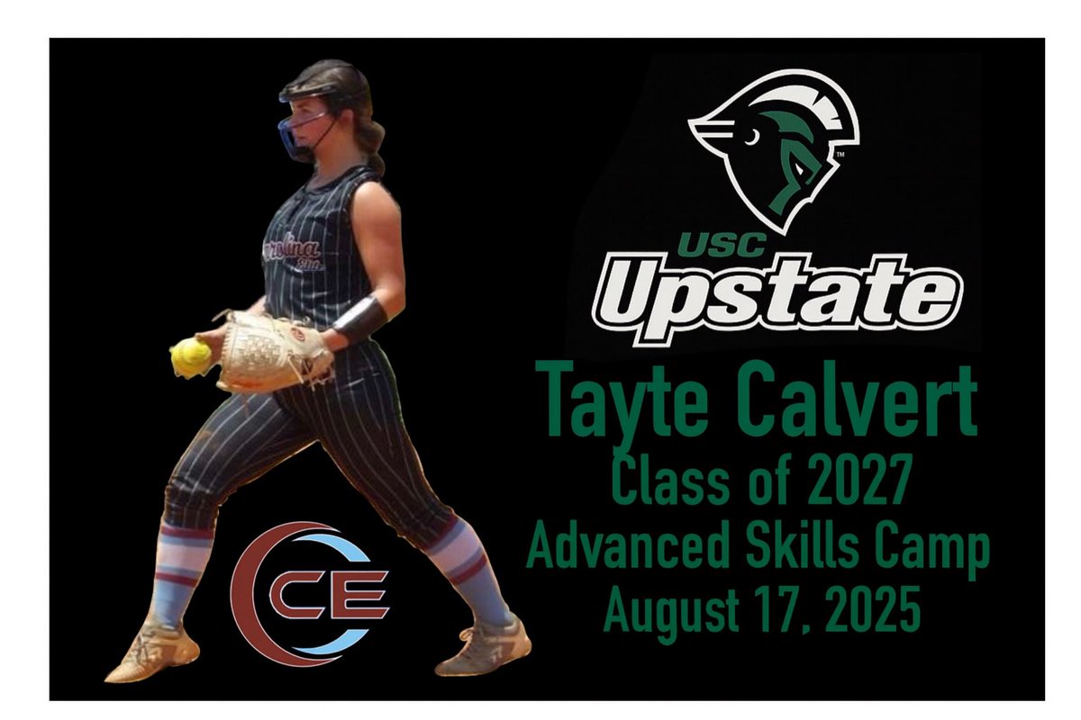 CalvertTayte's tweet image. Can’t wait for @UpstateSoftball camp tomorrow!!!
@PACKUPSTATE @EliteGulick09