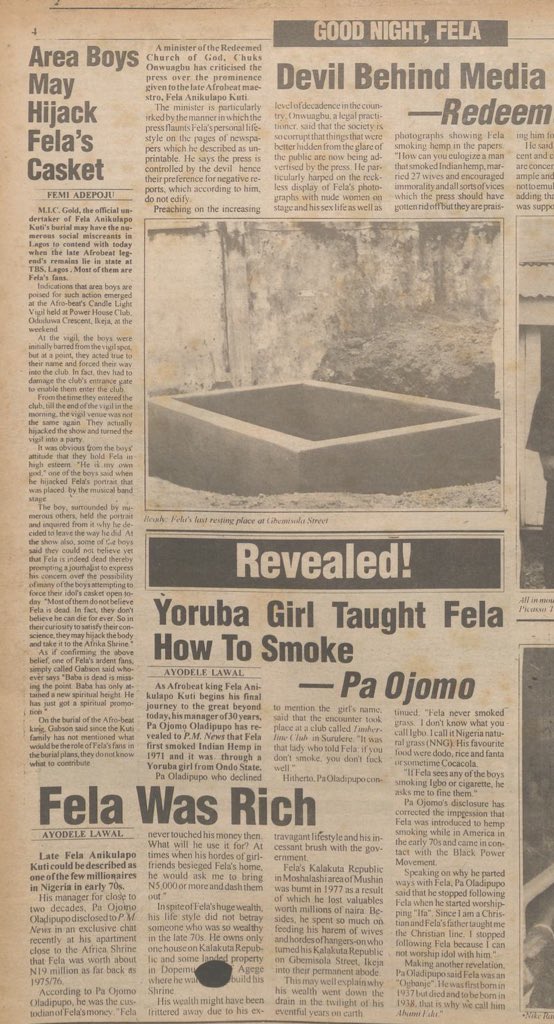 Yoruba girl taught Fela how to smoke 😭😭