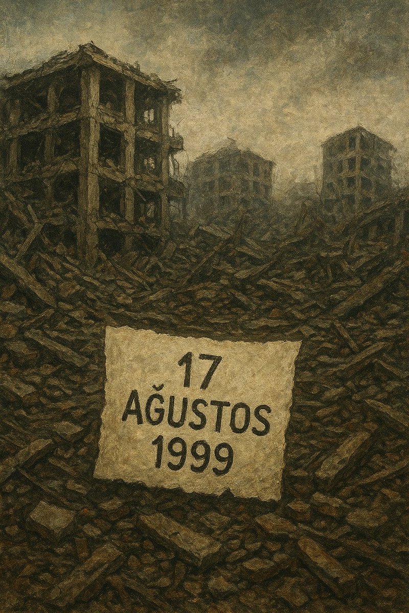 "Sesimi duyan var mı?" diye bağırdı adam.
Bir çığlık geldi enkazın derinliklerinden
Bir mum ışığı gibi azalarak kısıldı sesler
Yıkıldı duvarlar
     Kırıldı kanatlar
         Kesildi nefesler..
(Admin - Kaybedenler Kulübü)
#17ağustos1999unutmadık
#17ağustosdepremi
#17Ağustos1999