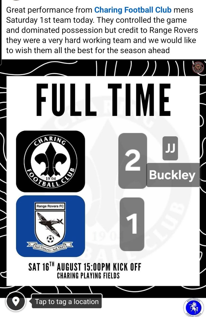 Great way to end pre season. Thanks again to Mughal Dynasty Maidstone for their continued support