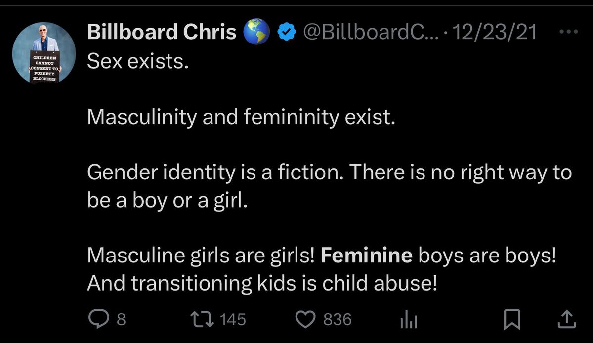 Hey Chris, didn’t you say feminine boys are boys?