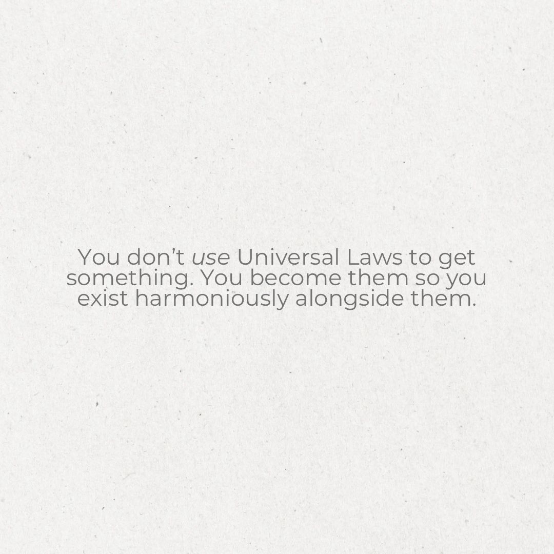 MegTheeTiger's tweet image. You don’t use Universal Laws to get something. You become them so you exist harmoniously alongside them. 🐯 #megtheetiger #universallaws #universalprinciples #quotestoliveby #quoteoftheday